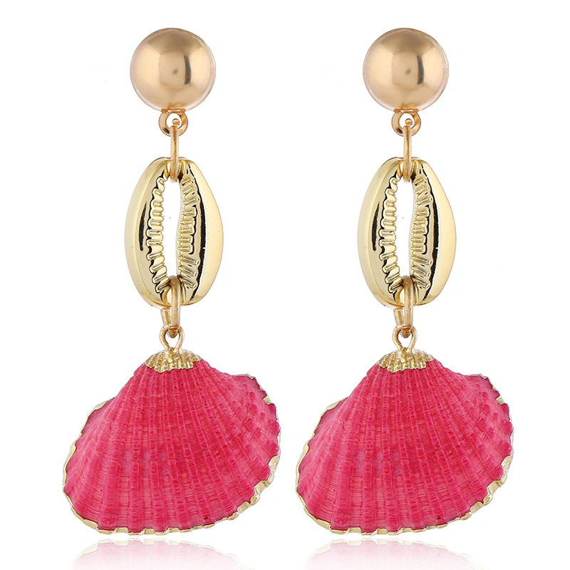 Shell Earring for Women Irregular Matte Drop Dangle Earring Esg11637