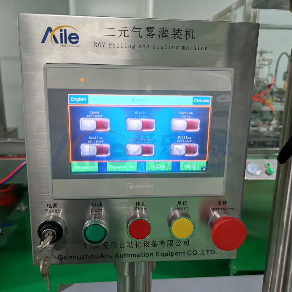 Semi Automatic Aerosol Spray Can Filling Machine Air Bag Filling Machine on Valve Filler