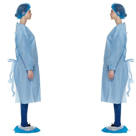 Hospital Non Woven Protective Clothing Worker Uniform Ultrasonic Welding Sterile Medical Disposable Surgical Isolation Gown