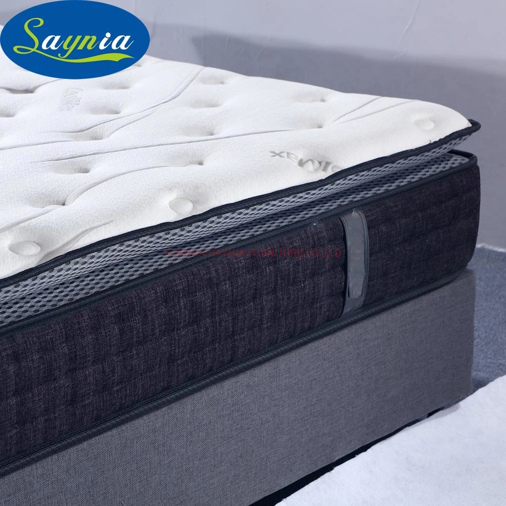 Wholesale/Supplier Price Pad Polyester Queen Size Latex Foam Coil Bonnel Pring Mattress for Hotel Bedroom