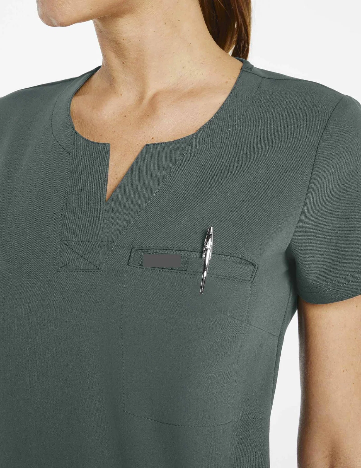 Vier-Wege-Stretch Medical Scrub Top Spandex Krankenschwester Scrub Anzüge