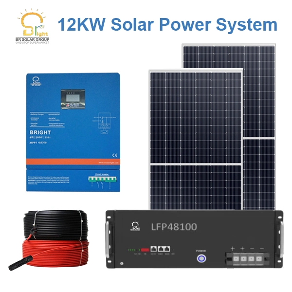 10 kW Off Grid Home Solar PV-Paneelstation komplett Hybrid Power Energiespeicher komplettes Solarstromsystem mit Inverter Lithium-Batterie-Backup