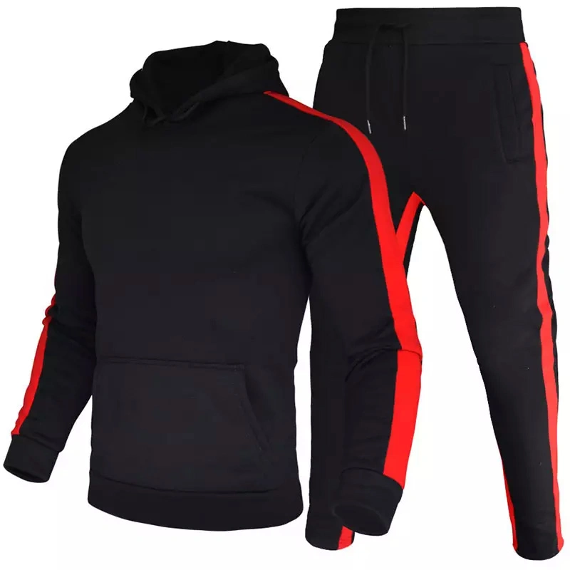 Men Gym Sportswear Hoodie and Jogger Set Oversized Plain Pullover Hoodies
