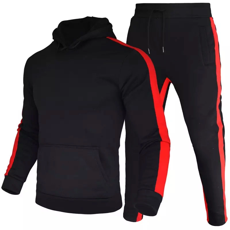 Herren Gym Sportswear Hoodie und Jogger Set Oversized Einfarbiger Pullover Hoodies