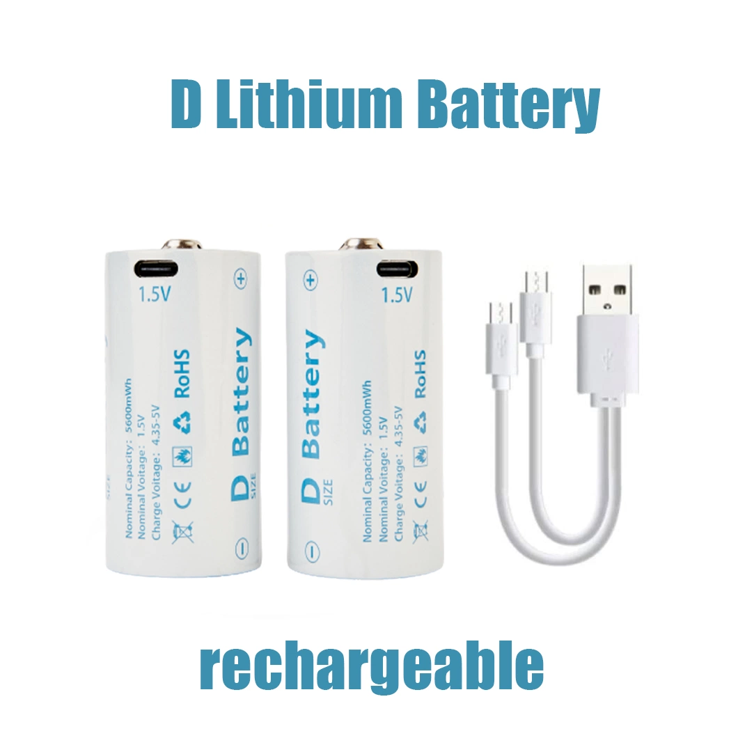 3.6V D USB Rechargeable Lithium Battery and 5600wh Li-ion Batteries