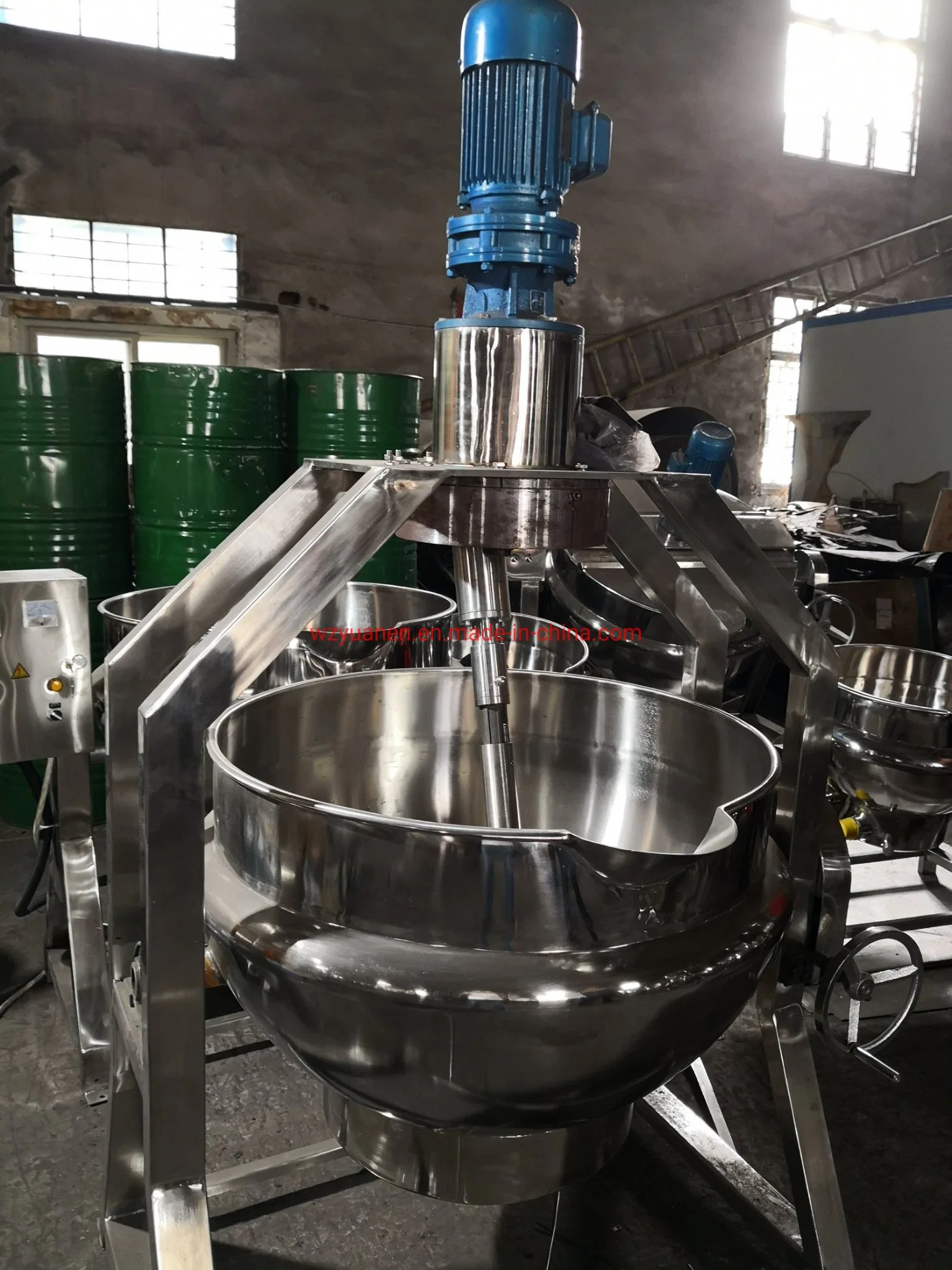 Top Quality Food Mixer Heated/Steam Jacketed Kettle/Industrial Cooking Pots with Mixer