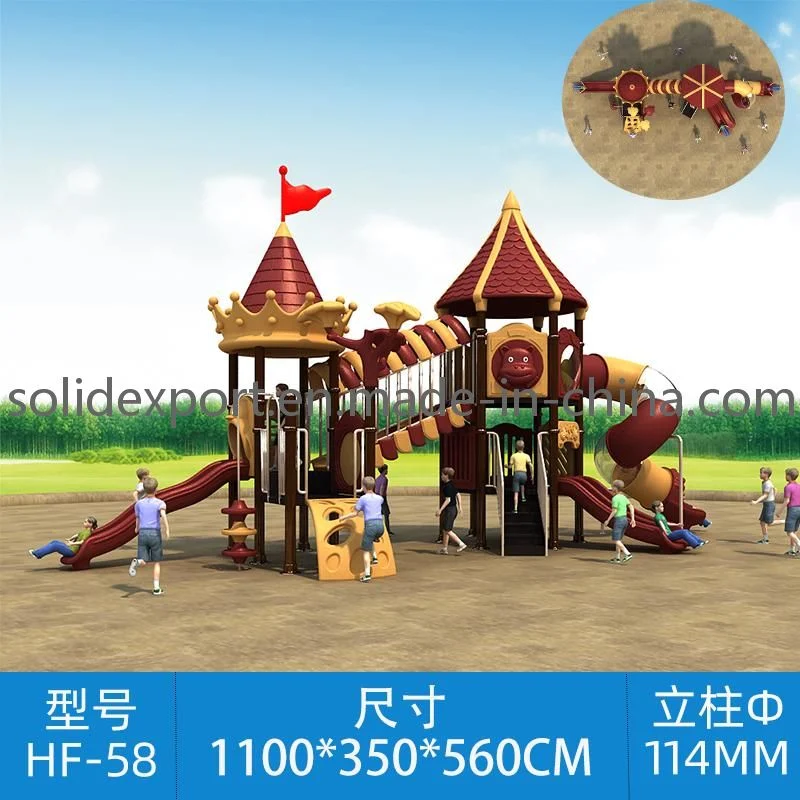 Nursery School Children Playground Equipment Outside/Stock Outdoor Playground Slide Multicolor Hf54