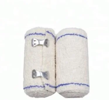 China Wholesale Cotton and Spandex Elastic Bandage with Clips Crepe Bandage