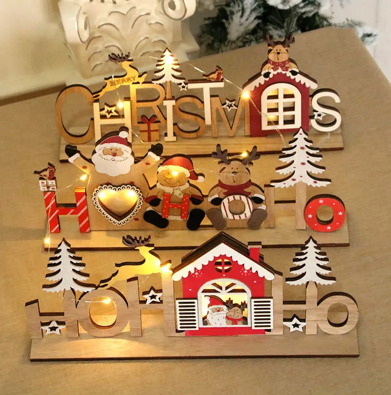 Artesanía de madera personalizada decoración ornamentos de Navidad