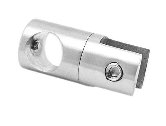 Polished-Mirror Stainless-Steel sólida conexión de cristal Clip para el receptáculo de ducha Ø 16mm tubo cabezal