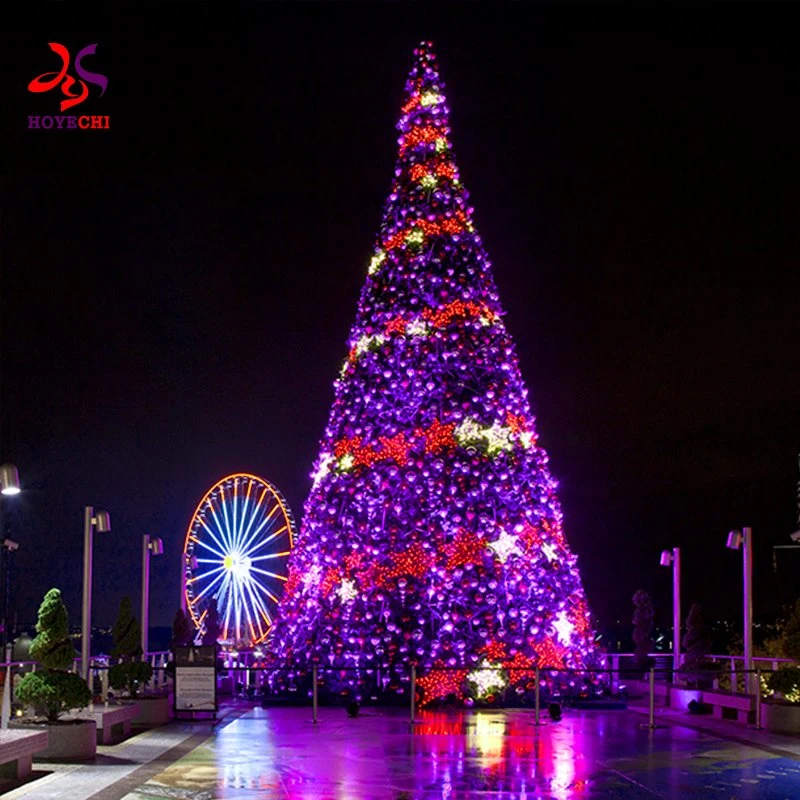 3D LED Artificial 20FT 30FT 40FT 50FT 60FT Giant Outdoor Lighting PVC Christmas Xmas Tree Shopping Mall Decoration