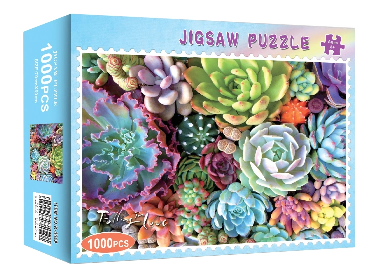 Un design unique d'enfants Jigsaw Puzzle Box Set/Box Set papier d'impression colorée carte rigide Puzzle