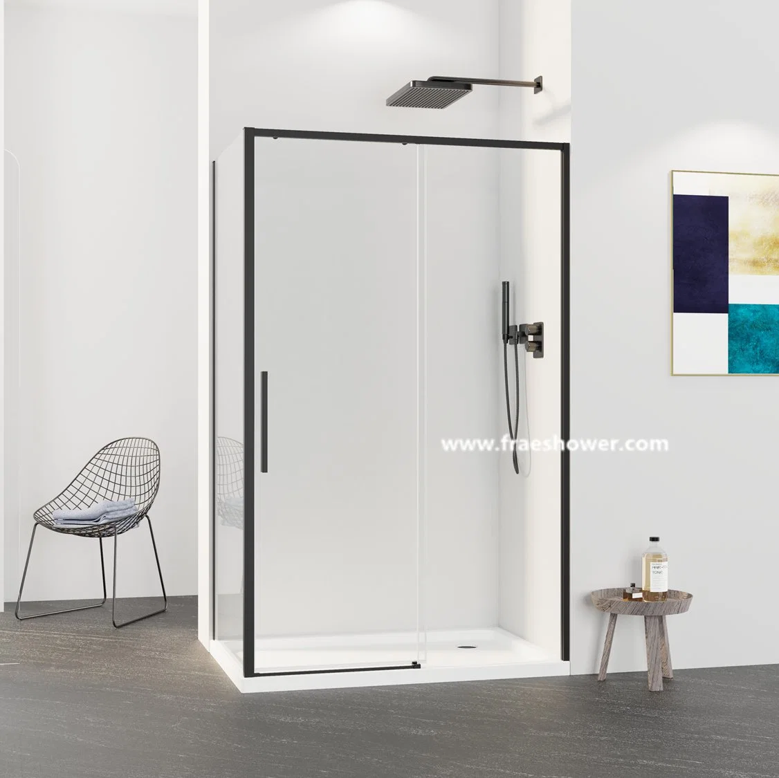 Baño de lujo modernas duchas cabinas de ducha de vidrio templado de aluminio de Prácticas en el cuarto de ducha personalizada