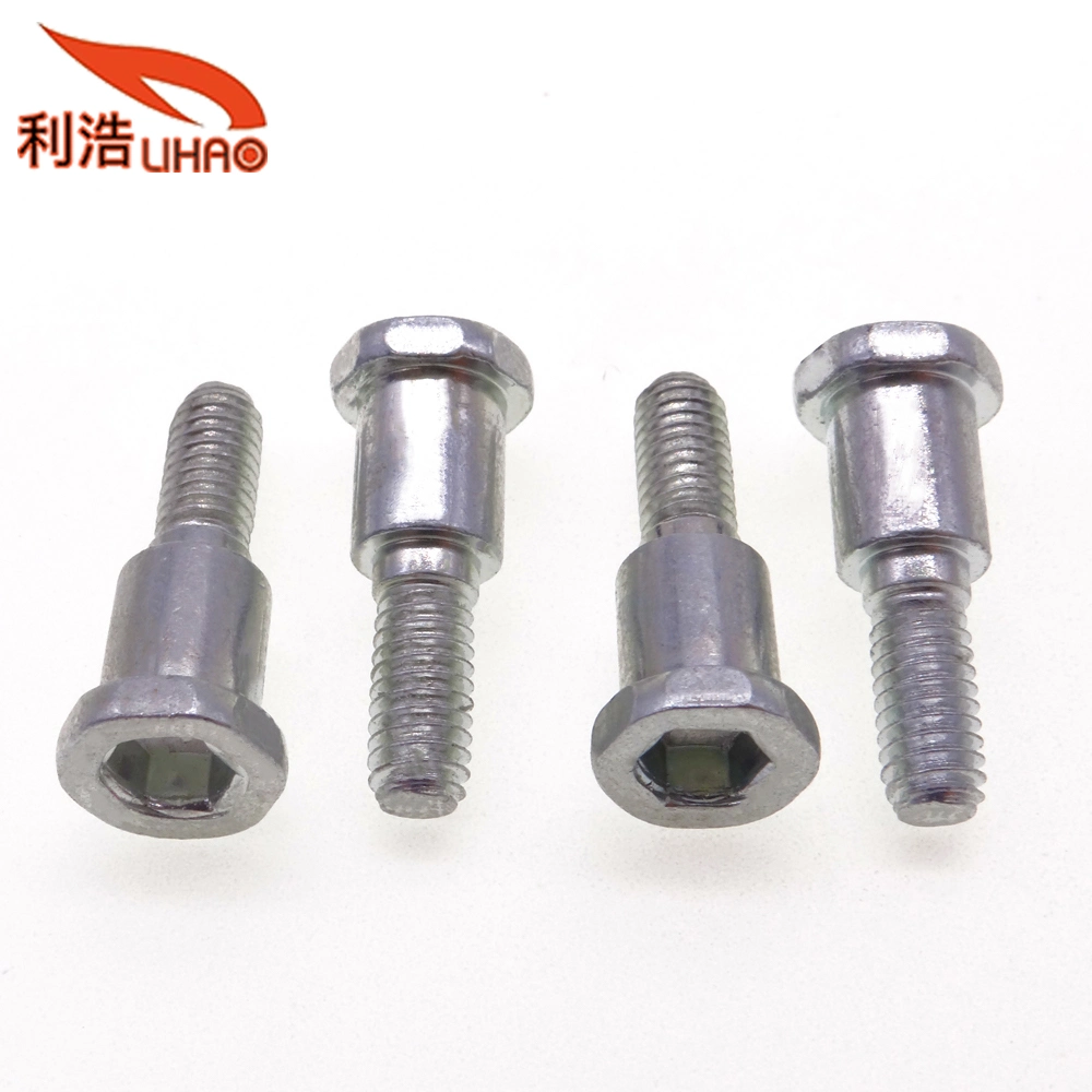 China Factory Custom Carbon Steel Hex Socket Knurled Cap Step Thumb Screw