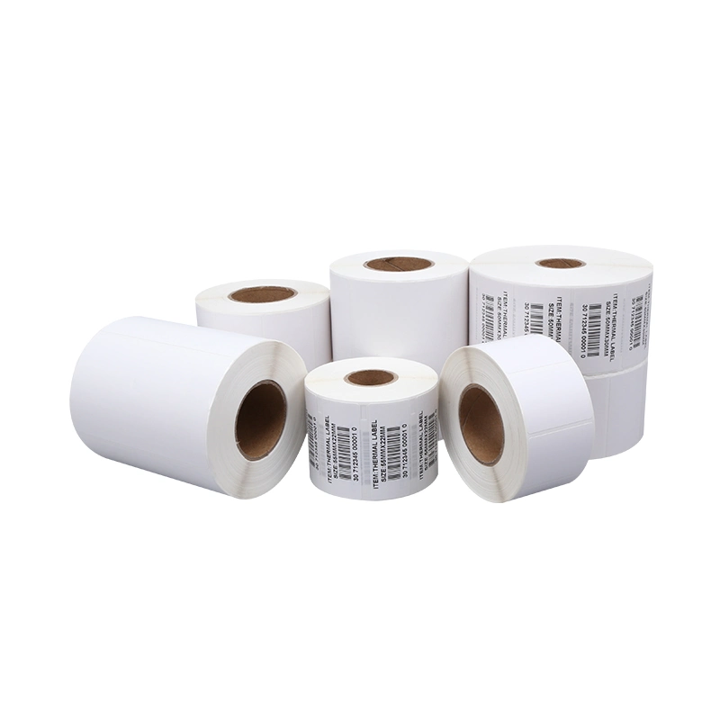 Customized Packaging Self Adhesive Printed Sticker Thermal Barcode Label Roll