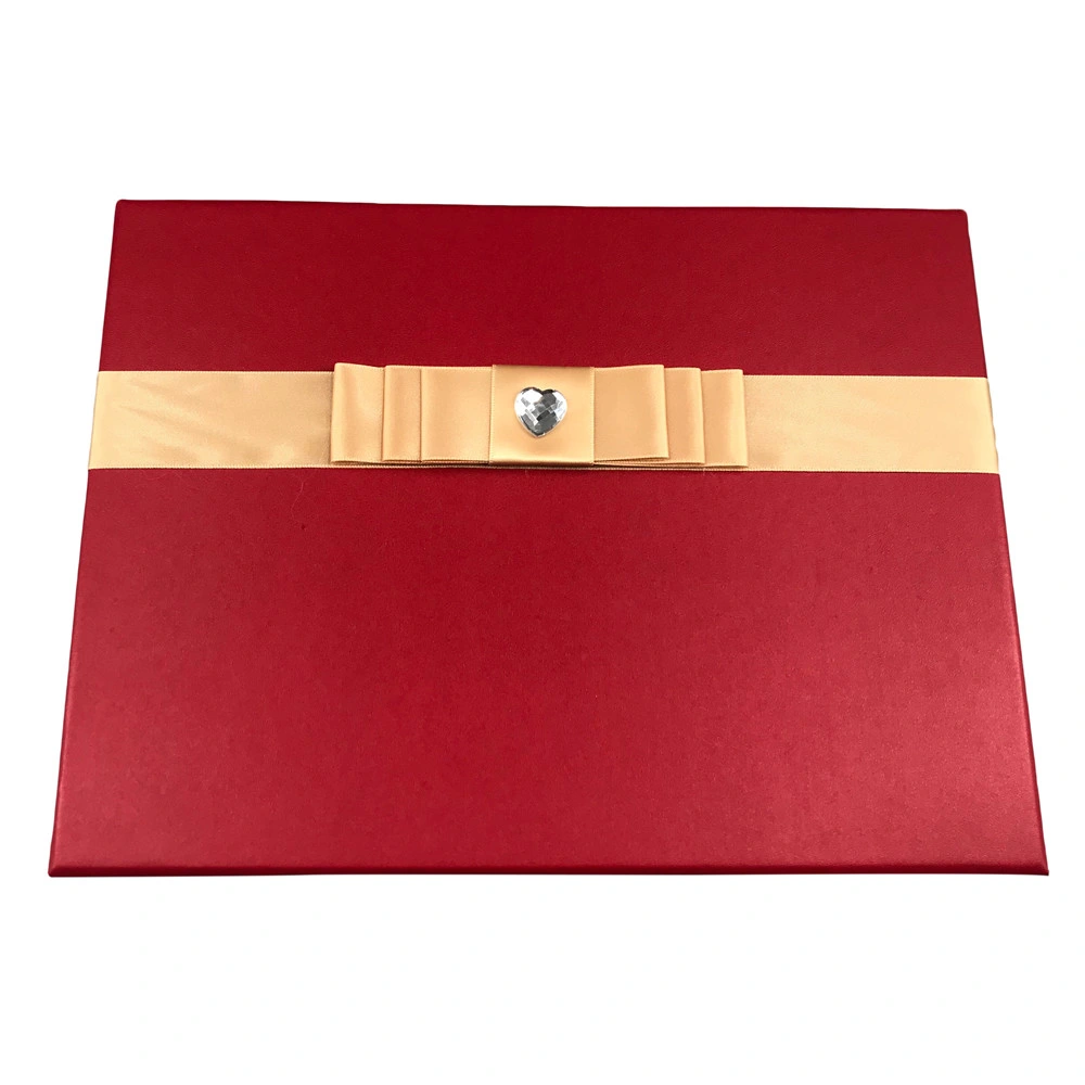 Custom Red Color Jewelry Kraft Paper Bag Box