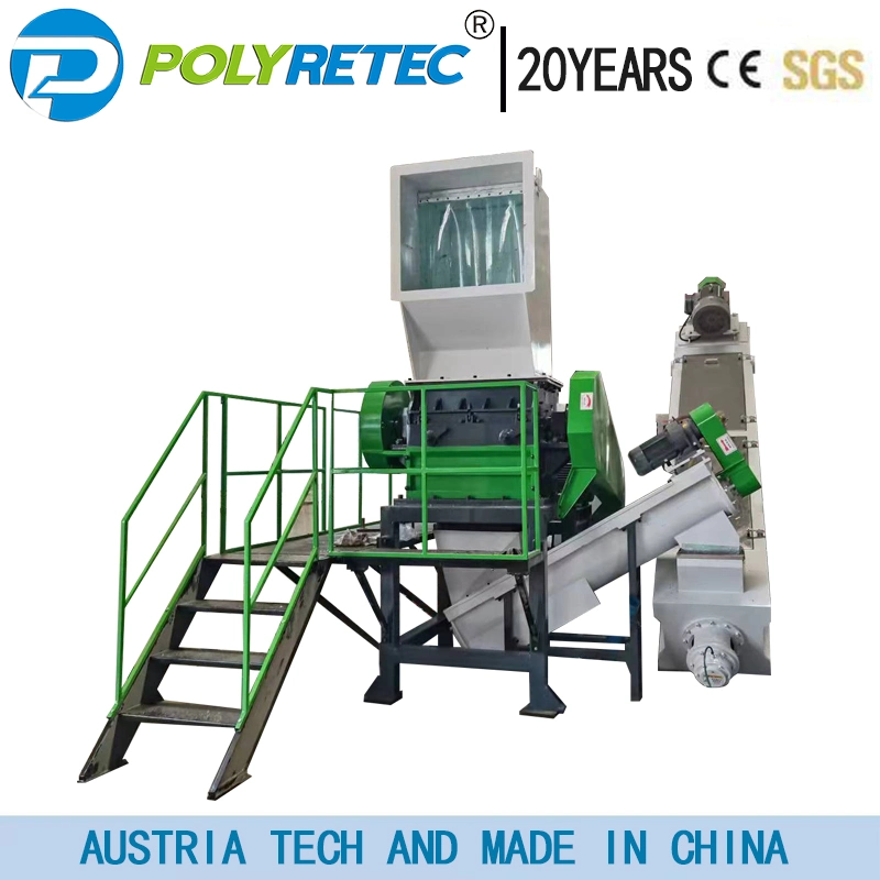 Machine à concasseur pour déchets plastiques agricole personnalisable pour tuyaux en plastique PPR/PVC/Pb Recyclage
