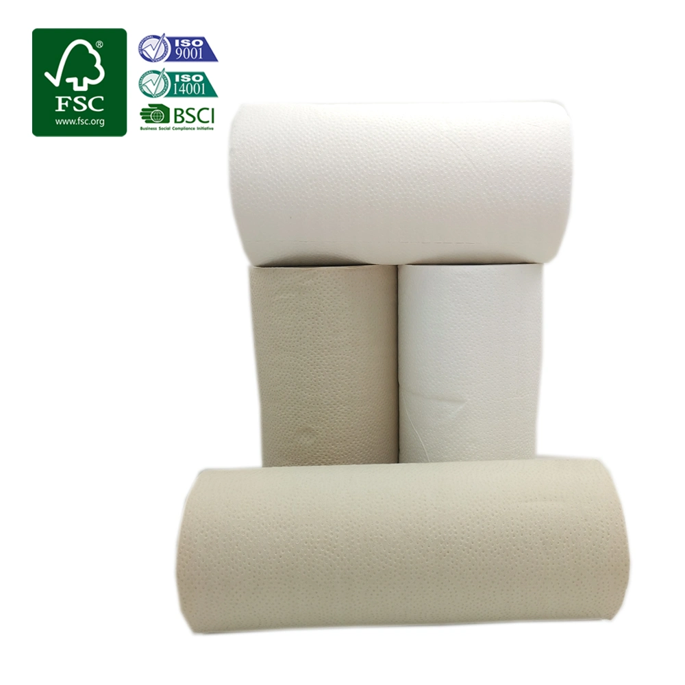 Amostra grátis altamente absorventes Bambu toalhas de papel 2 camadas de tecido de cozinha do rolo de papel