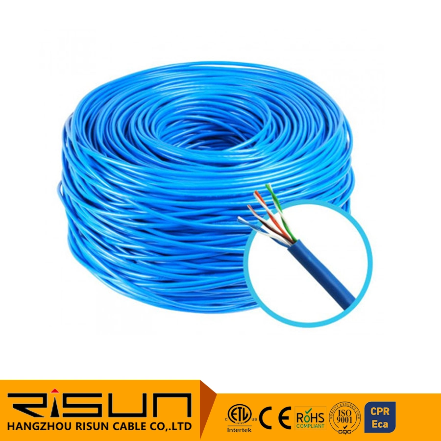 El cable Cat. 5E U/UTP de 100% de cobre LSZH 305m. Blanco CPR la cepa de cable de red