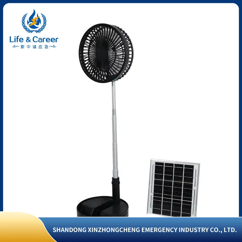 12 Inch Solar Power Fan 4000 mAh Rechargeable Solar Fans Outdoor Camping Solar Desk Fan with Solar Panel Py2142A