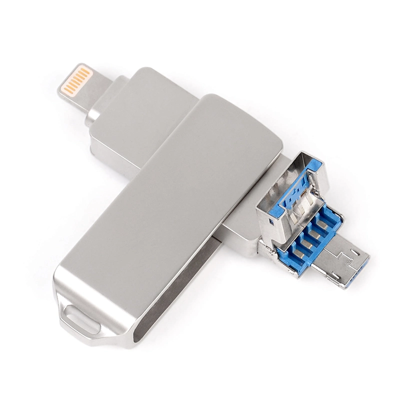 Pure Metal 3 in 1 Neuer tragbarer USB-Flash 8GB/16GB/32GB/64GB Laufwerk/USB-Stiftlaufwerk