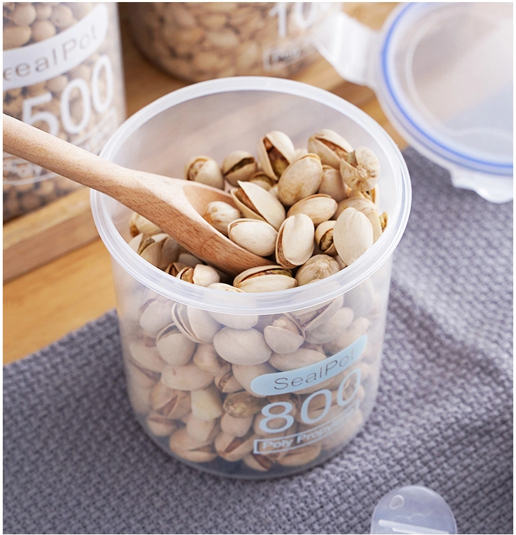 Sealed Snack Bottle Kitchen Household Transparent Fresh Storage Box Food Grade Plastic Storage Can Containers