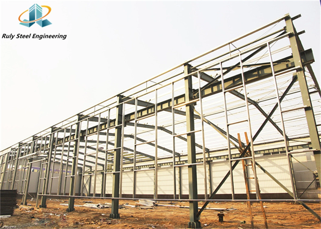 Construction d'ateliers en structures métalliques préfabriquées pour des bâtiments d'usine modernes.