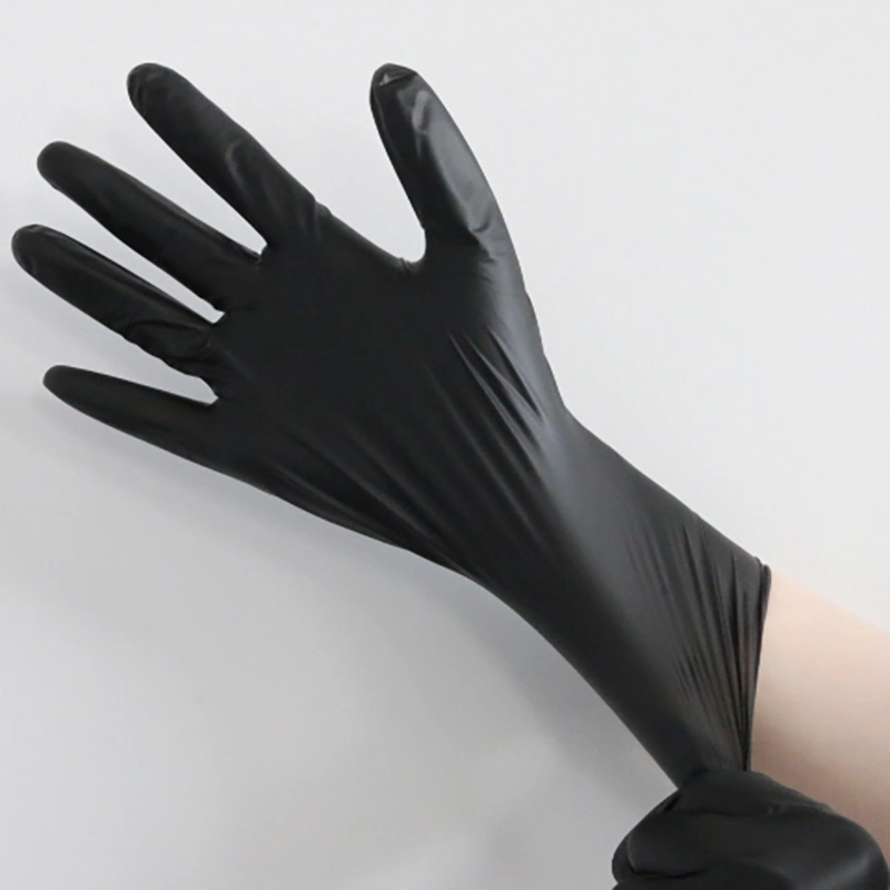 House Cleaning Blue Black Disposable Nitrile Vinyl Blended Glove Powder Free FDA CE SGS Certified