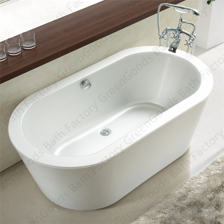 Greengoods Sanitary Ware Wholesale/Supplier Freestanding Acrylic Oval Badkar Baths