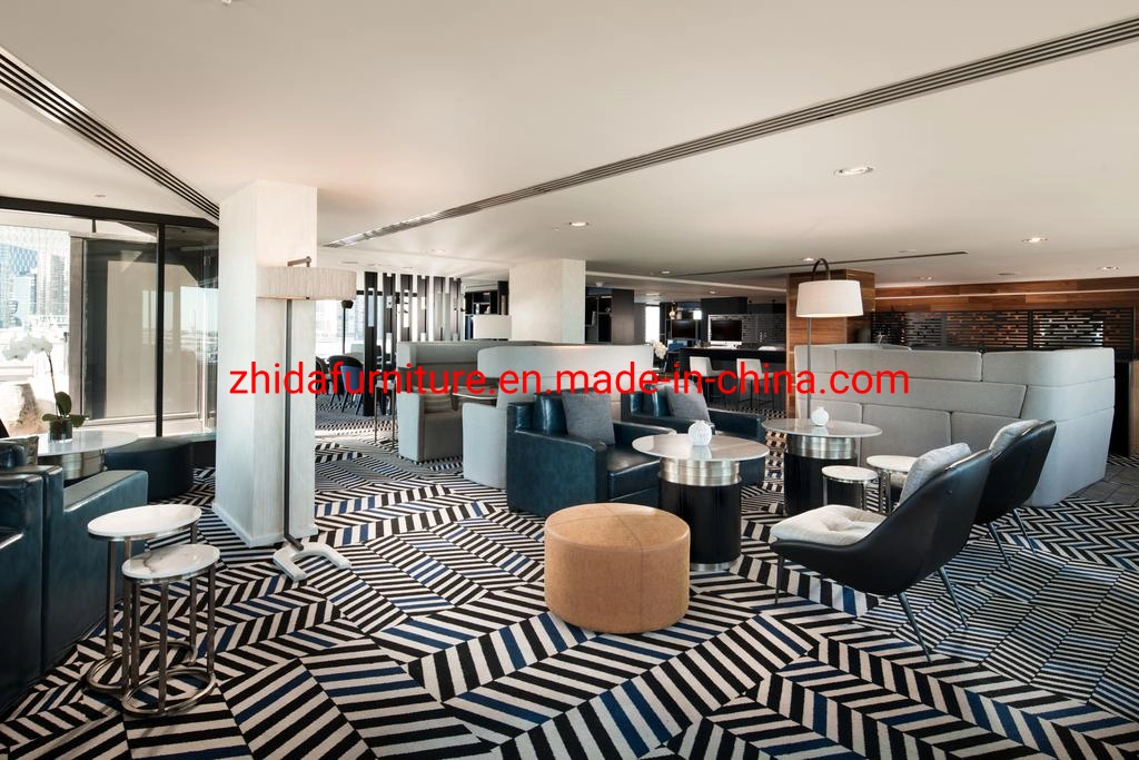 Zhida Customized Luxury Style Hotelmöbel Lobby Öffentlicher Bereich Stoff Freizeit Stuhl Rezeption Warteraum Sofamöbel