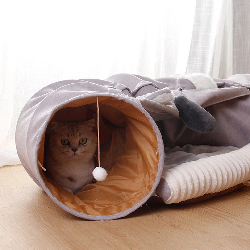 Wholesale/Supplier Pet Supplies of Interactive Cat Play Tunnel for Large Cats Felt Cat Tunnel Bed Pet Product