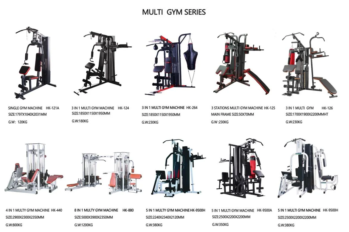 2020 Nuevo Diseño 8 Estaciones multifunción equipos de entrenamiento de gimnasia