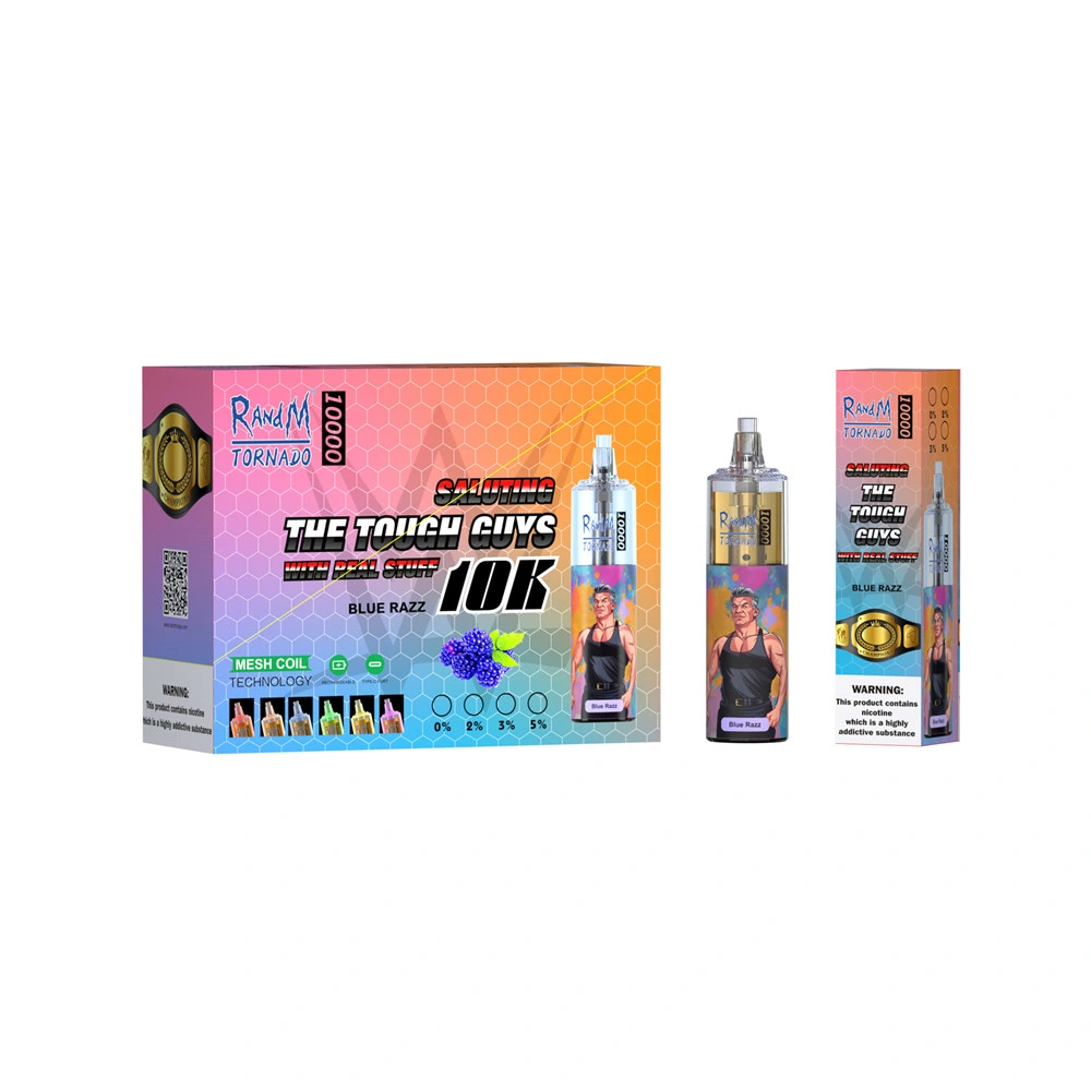 Hot Sales Randm Tornado 10000 Puffs Vapes 20ml E-Liquid Disposable/Chargeable VAPE Pen E CIG 24 saveurs disponibles