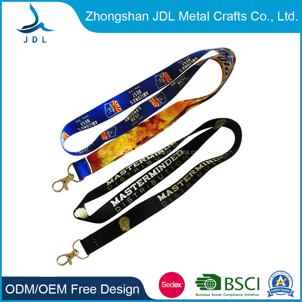 Flat Polyester &Stain Screen Printed Lanyard for Staff Combination Rubber Holder Lanyard (005)