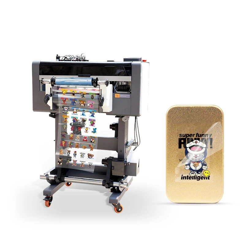 Rainbowuv Dtf Transfer Ab Pet Film Roll to Print Sticker Crystal Card DTG UV Printing Machine with Laminator