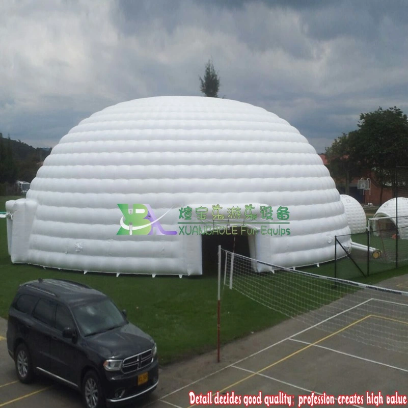 Outdoor Giant Inflatable Igloo Tent, Air Blow up Dome Tent with LED Light for Event