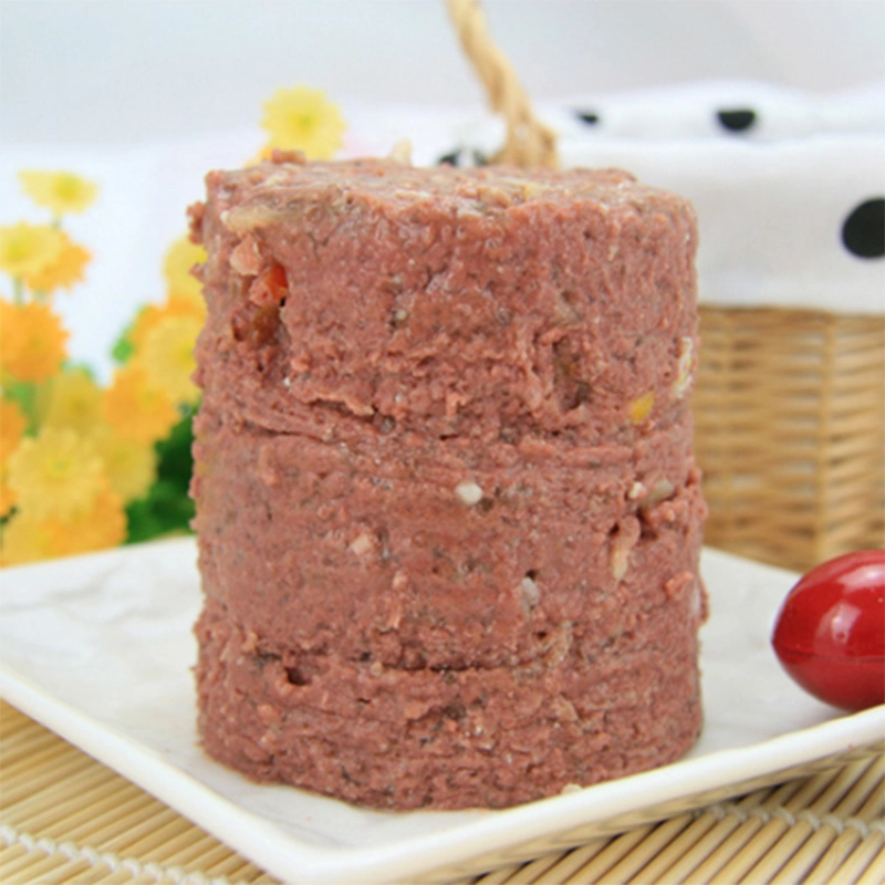 Pet comida húmeda para perros carne de res en lata dura con verduras Sabor 375g
