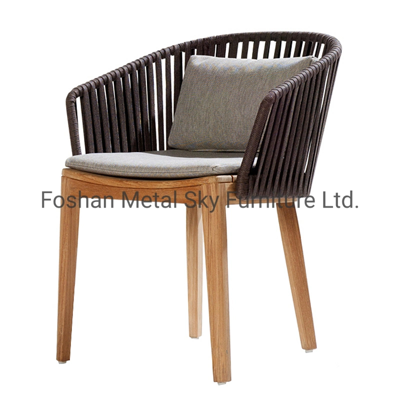 Outdoor Teak Aluminum Wooden Garden Hotel Villa Patio Rattan Chair