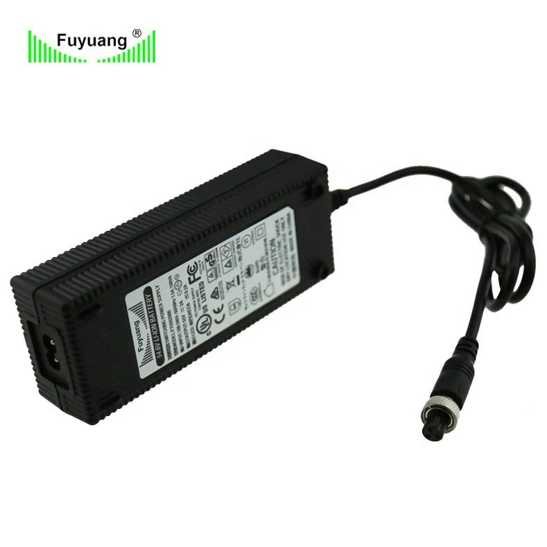 Fuyuang CE Listed Fanless 12V 24V 36V 48V Electric Scooter Bicycle Golf Cart E Bike Charger 13s 54.6V 2A Lithium Battery Charger