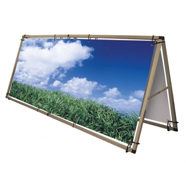 Custom Outdoor Exhibition Double-Sided Aluminum Photo Poster a Frame Banner Portable Folding Stand Backdrop Pop up Display for Event Advertising Equipment