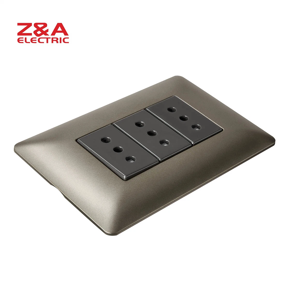 AM2337. MBC AM Series Matte Coffee + Brown Z&A ZA Electric Wall Socket