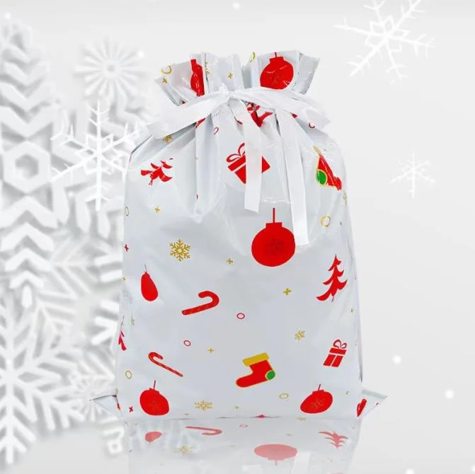 2022 New Cross Border Christmas Gift Candy Bag Santa Drawstring حقيبة لهدية عيد الميلاد حقيبة