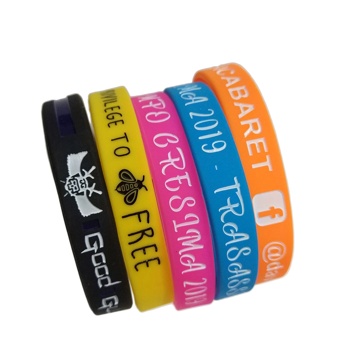 Customized Logo Personalized Silicone Bracelets Sports Wristband Bracelet