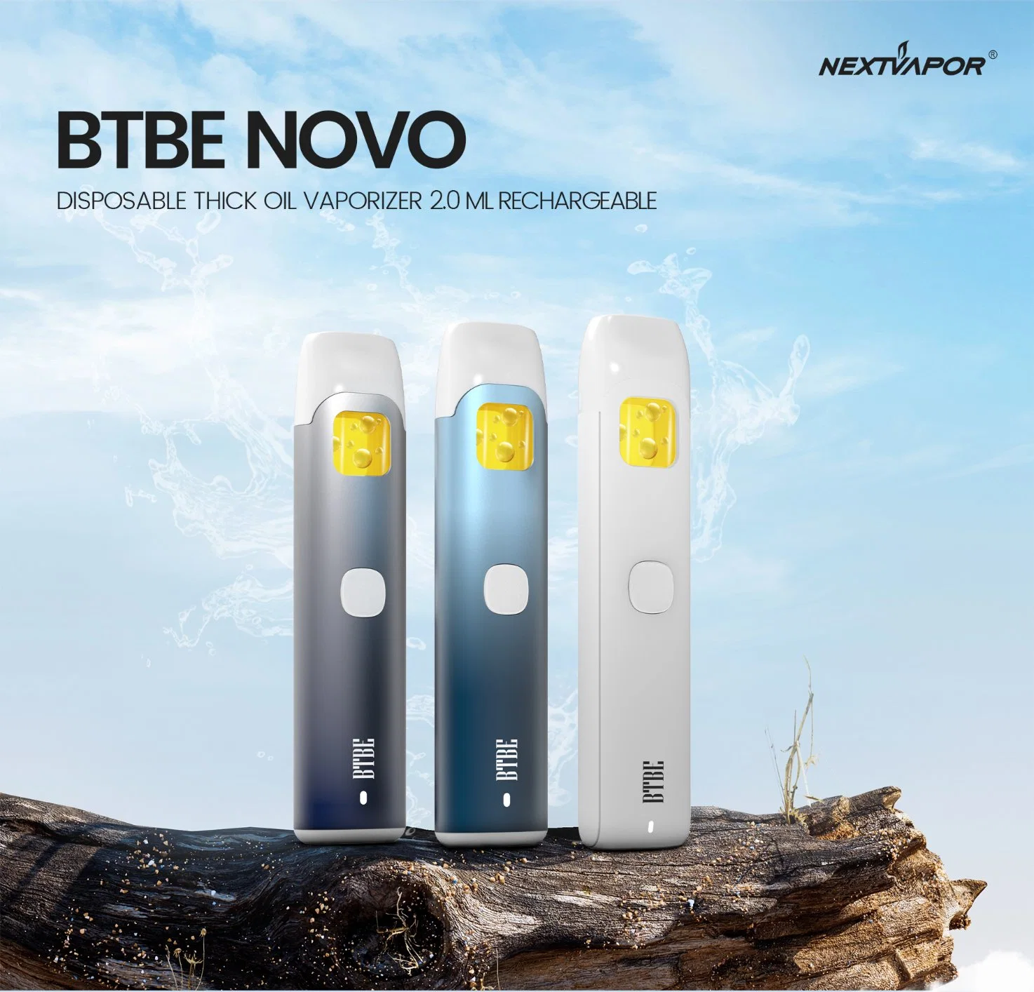 Nextvapor Extract Cbds Oil Disposable/Chargeable Device Empty Vape 2.0ml Type C Port Voltage Switch OEM/ODM