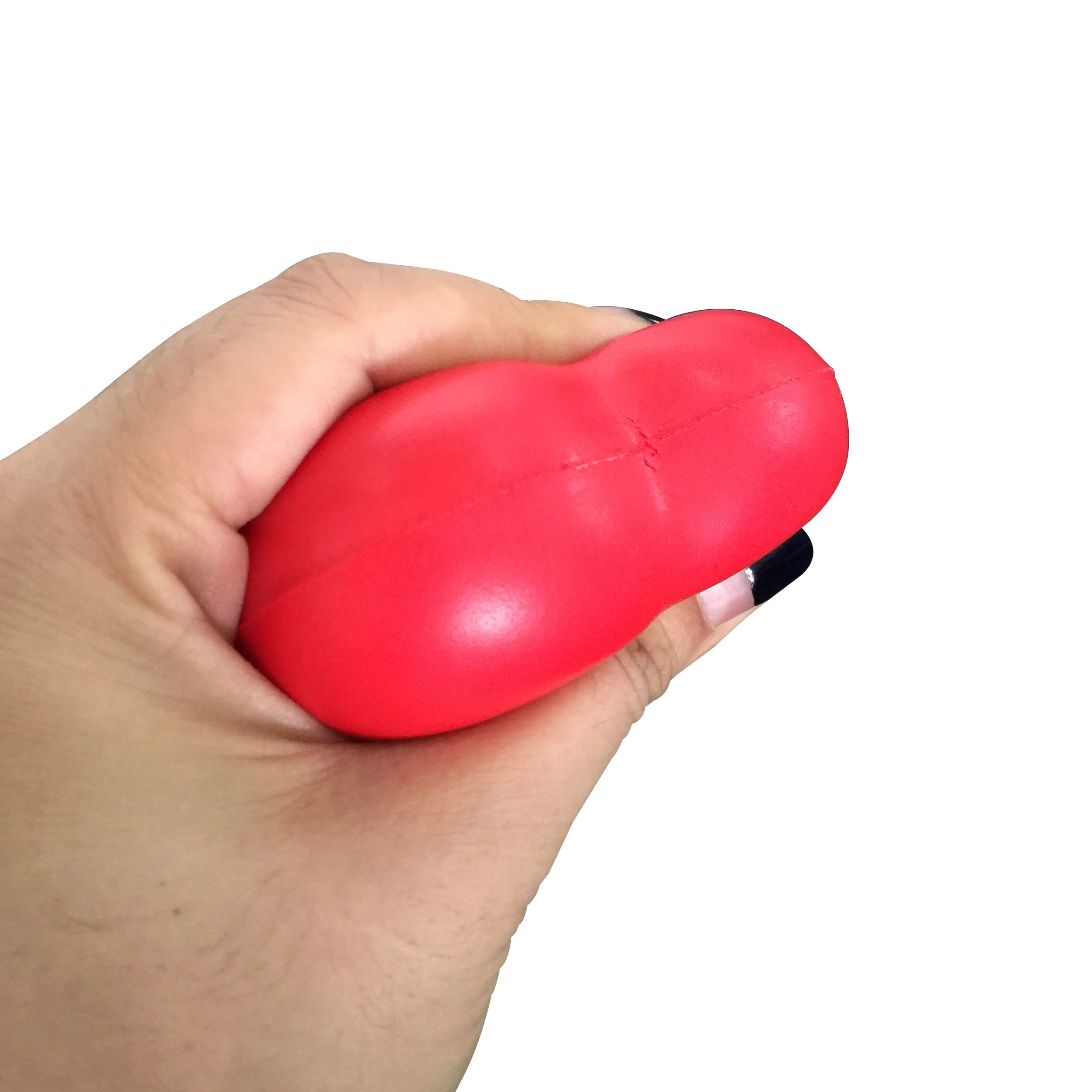 Custom Logo Promotional PU Foam Reliever Heart Shaped Sponge Squeeze Stress Balls