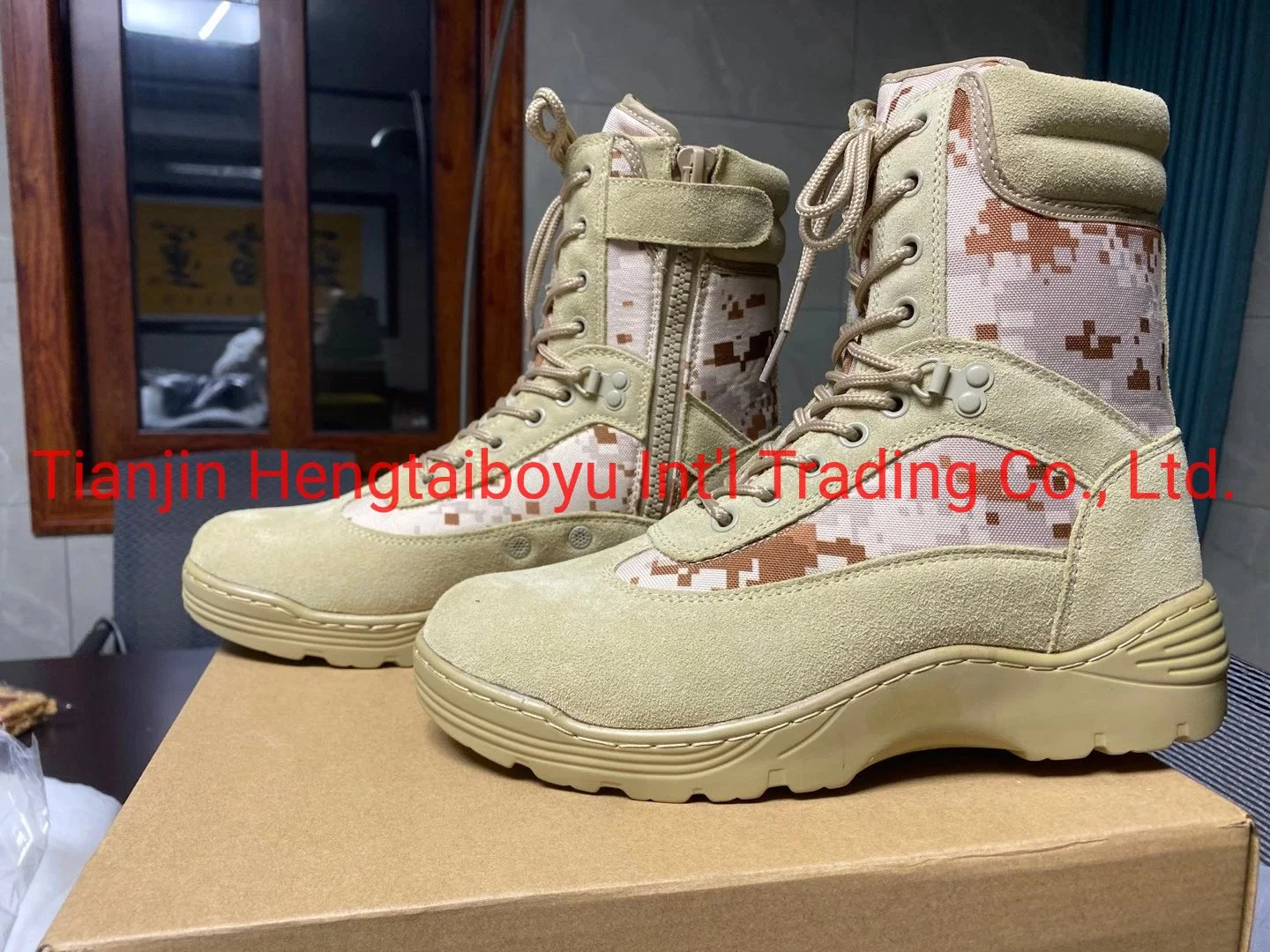 Latest Popular Lowest Price Military Police Tactical Army Combat Desert Boot