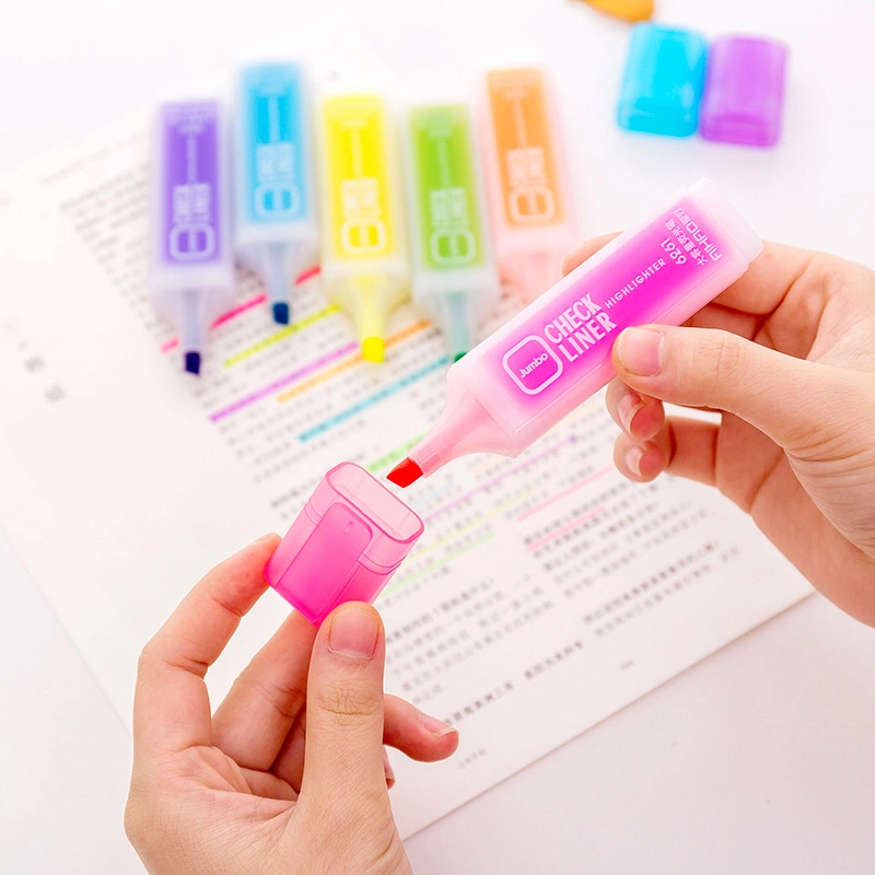 Factory Price Large Volume Candy 6 Color Highlighter Marker for Students