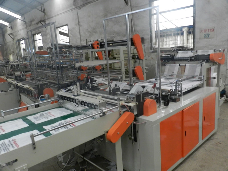 Computer Single Layer Double Line Cold Cutting Heat Sealing Bag Making Machine