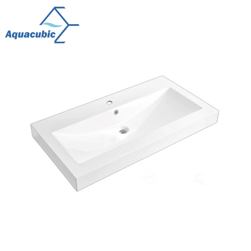 Bathroom Cabinet Countertop Sinks Polymarble Basin