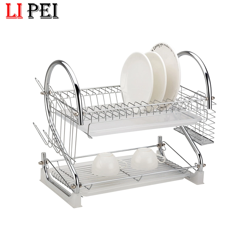 China Wholesale/Supplier Stainless Steel 2 Tier Wall Mounted Dish Drying Rack